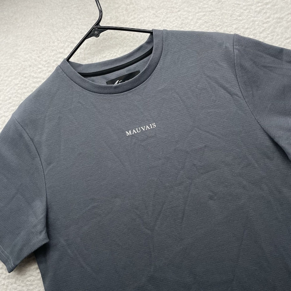 Mauvais T-Shirt Mens 2XL XXL Gray Knitted Heavyweight Luxory Resort Crew‎ Neck